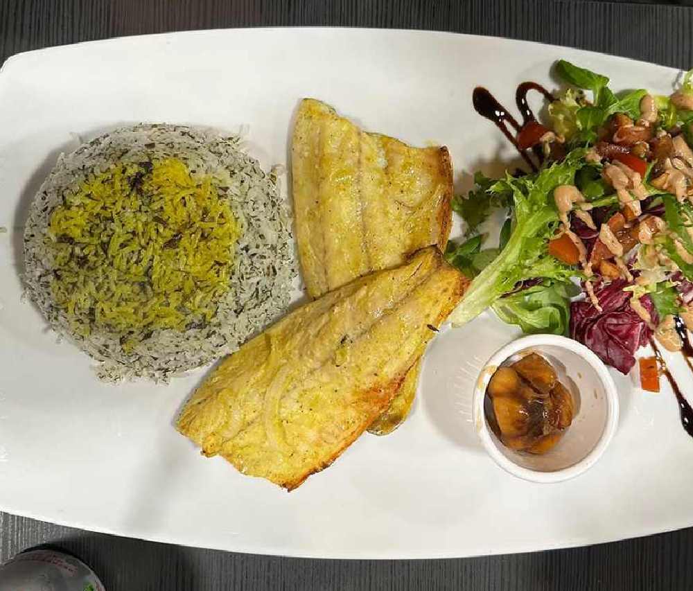 fish salad Served at Mah Cafe in East Barnet